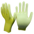 NMSAFETY 2016 nouvelle conception pas cher prix 13G blanc PU travail gants Palm enduit, gants de travail